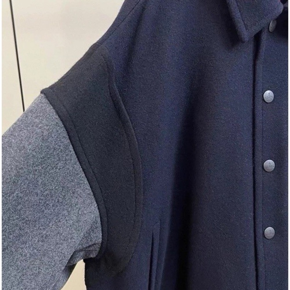 Vivienne Westwood RED LABEL Wool Varsity Jacket Orb Navy Gray New No Tags - Picture 6 of 13